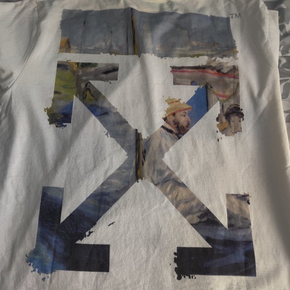 Off-White Oil Painting Tee in White Size Medium